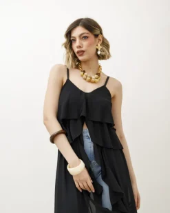 Top lungo con rouches – 10233