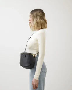 Tracolla in pelle MARRONE – LOVING BAGS