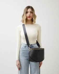 Tracolla in pelle MARRONE – LOVING BAGS
