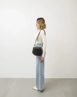 Tracolla in pelle NERA – LOVING BAGS