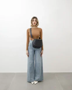 Tracolla in pelle NERA – LOVING BAGS