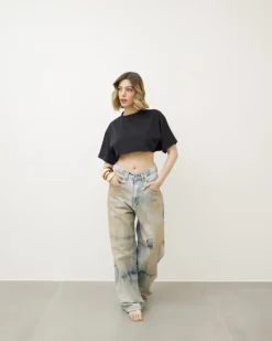 T-shirt crop in cotone premium – LBA0908