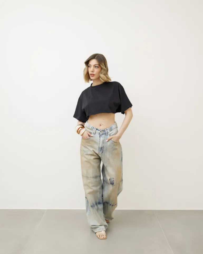 T-shirt crop in cotone premium – LBA0908