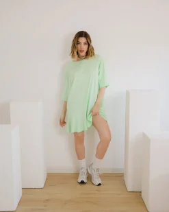 T-shirt dress con balza – 10486