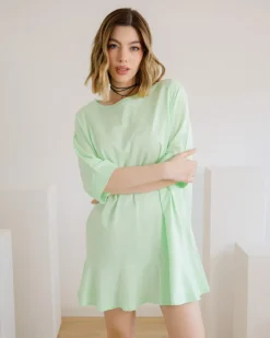 T-shirt dress con balza – 10486