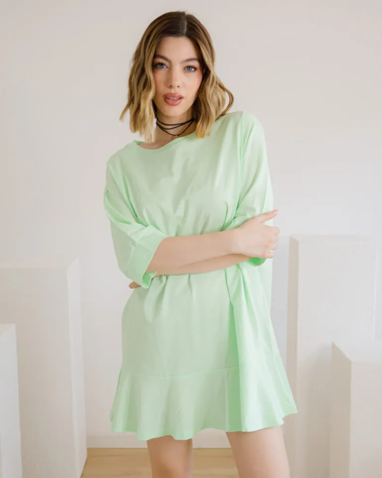 T-shirt dress con balza – 10486