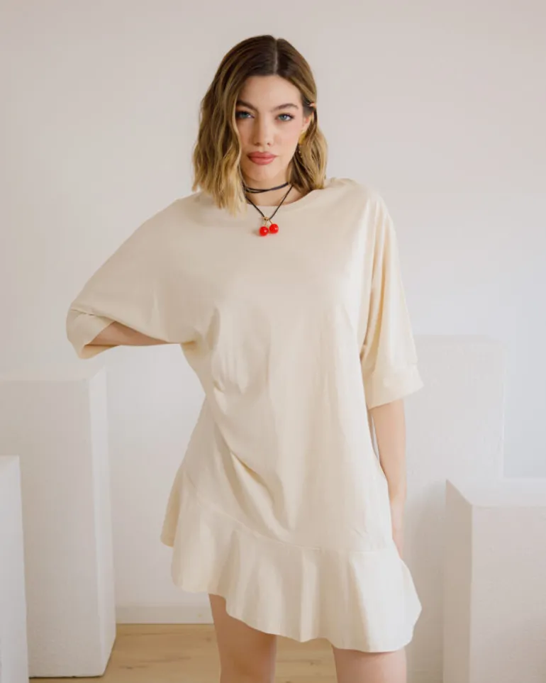 T-shirt dress con balza – 10486