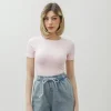 T-shirt in cotone aderente – 8157
