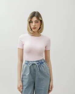 T-shirt in cotone aderente – 8157