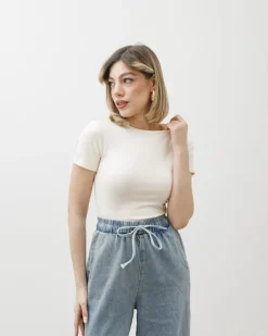 T-shirt in cotone aderente – 8157
