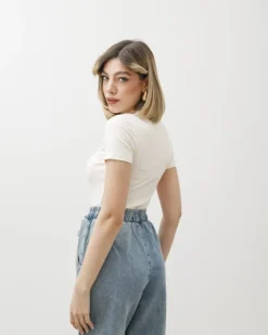 T-shirt in cotone aderente – 8157