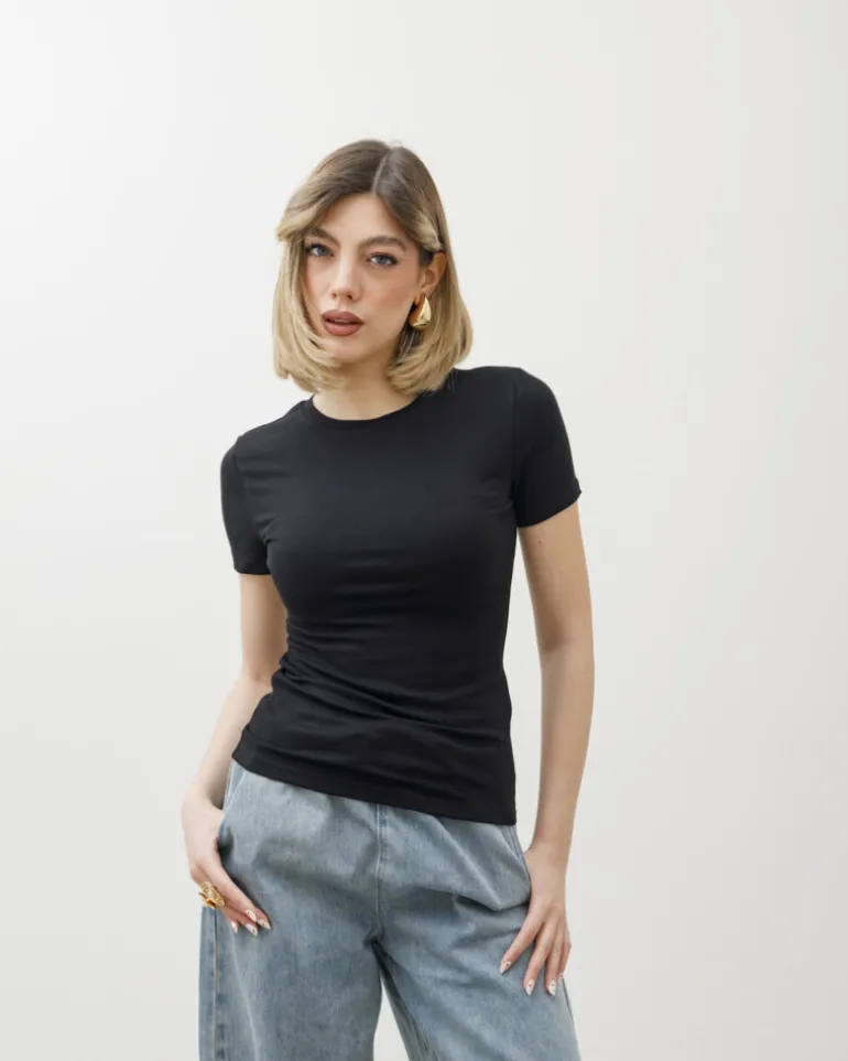 T-shirt in cotone aderente – 8157