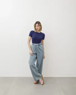 T-shirt in cotone aderente – 8157