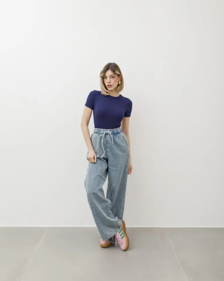 T-shirt in cotone aderente – 8157