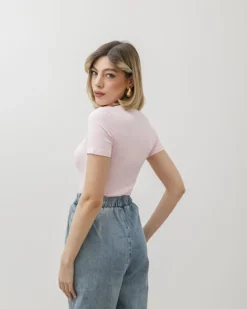 T-shirt in cotone aderente – 8157