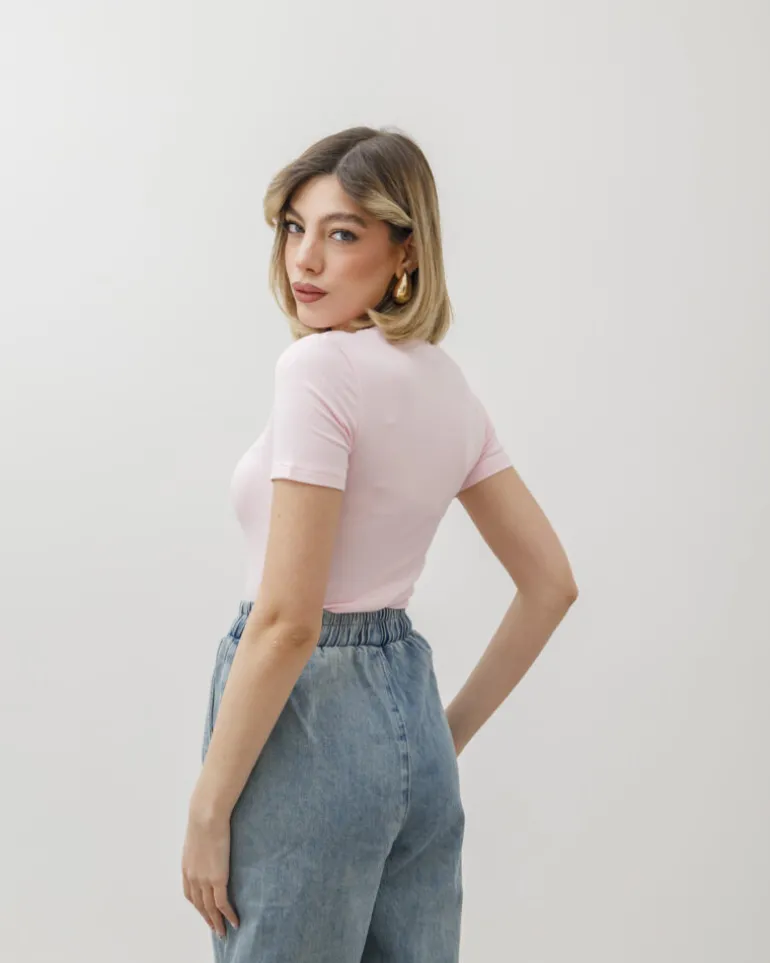 T-shirt in cotone aderente – 8157