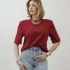T-shirt in cotone con spallina – 7852