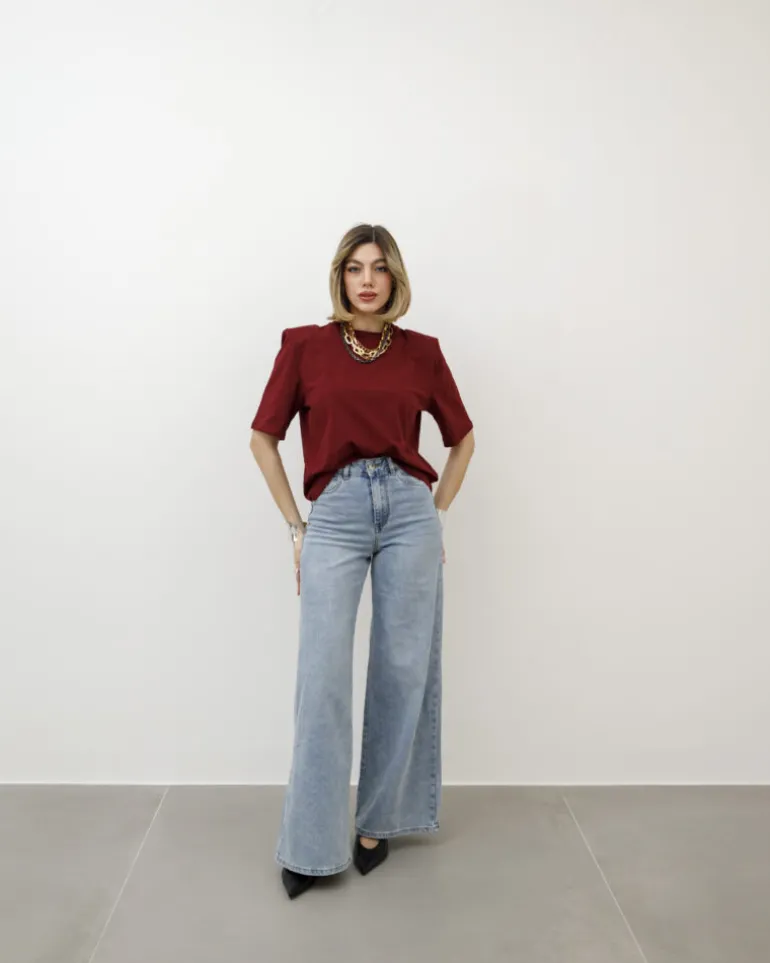 T-shirt in cotone con spallina – 7852