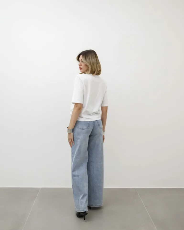 T-shirt in cotone con spallina – 7852