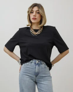 T-shirt in cotone con spallina – 7852