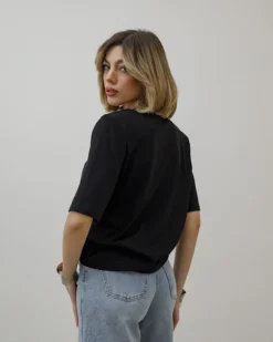 T-shirt in cotone con spallina – 7852