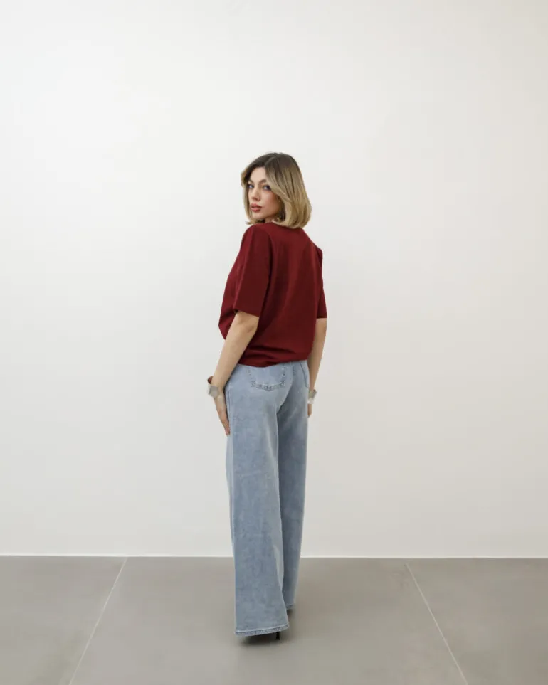 T-shirt in cotone con spallina – 7852