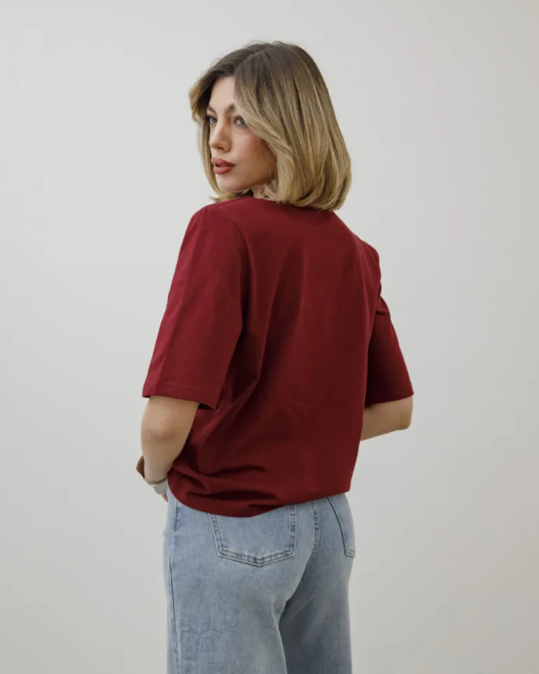 T-shirt in cotone con spallina – 7852