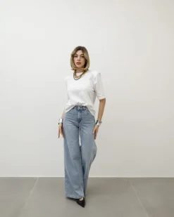 T-shirt in cotone con spallina – 7852