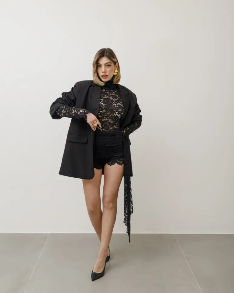 Tutina in pizzo con colletto – 7183