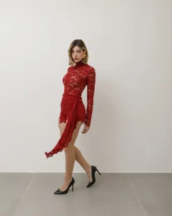 Tutina in pizzo con colletto – 7183
